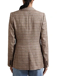 River Check Single-Breasted Blazer
