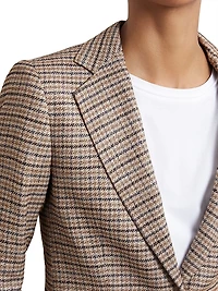 River Check Single-Breasted Blazer