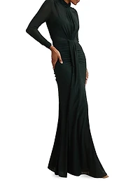 Danni Ruched Jersey Maxi Dress