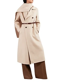 Indira Scarf Wool-Blend Coat