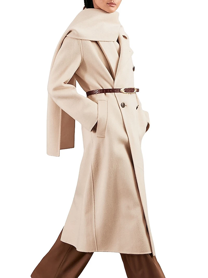 Indira Scarf Wool-Blend Coat