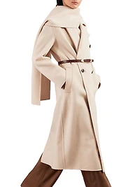Indira Scarf Wool-Blend Coat