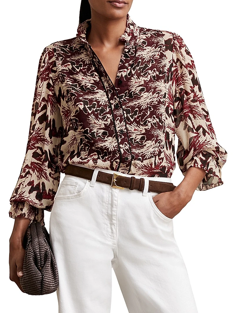 Jules Printed Button-Front Shirt