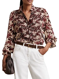 Jules Printed Button-Front Shirt