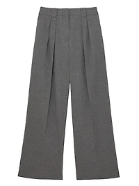 Poppie Flannel Wide-Leg Trousers