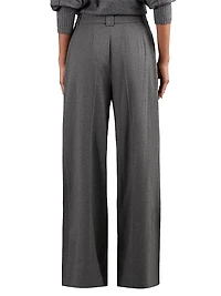 Poppie Flannel Wide-Leg Trousers