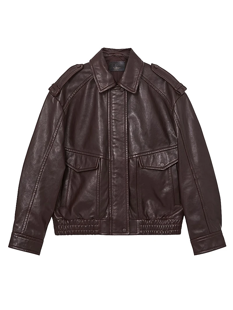 Peyton Leather Bomber Jacket
