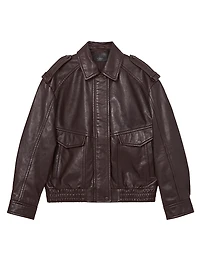 Peyton Leather Bomber Jacket