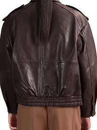 Peyton Leather Bomber Jacket