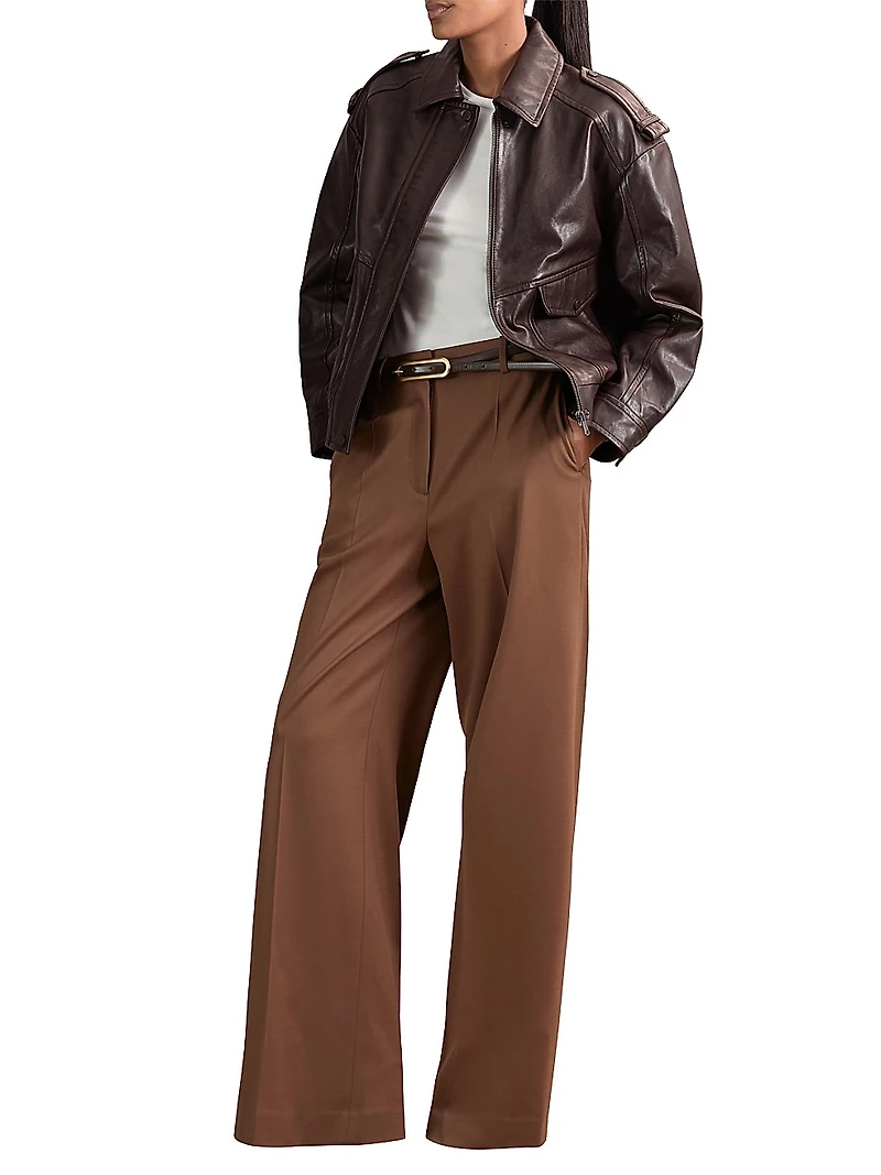 Peyton Leather Bomber Jacket