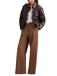 Peyton Leather Bomber Jacket