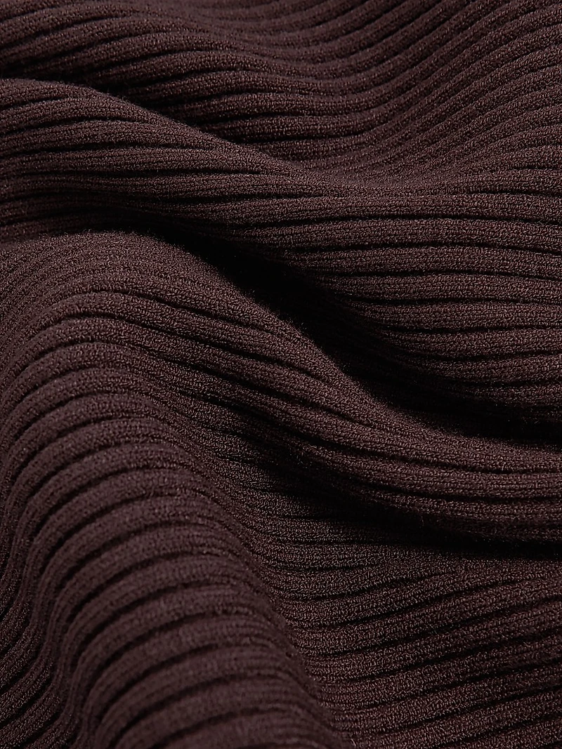 Lara Rib-Knit Knee-Length Dress