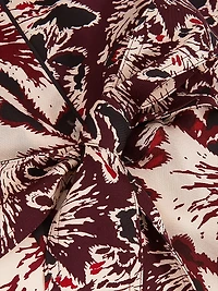 Lora Printed Tieneck Minidress