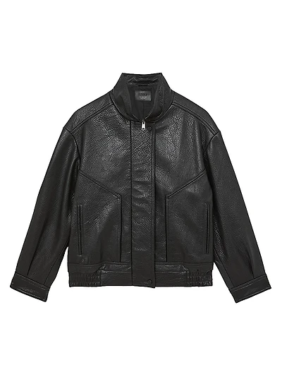 Kiara Grained Leather Jacket