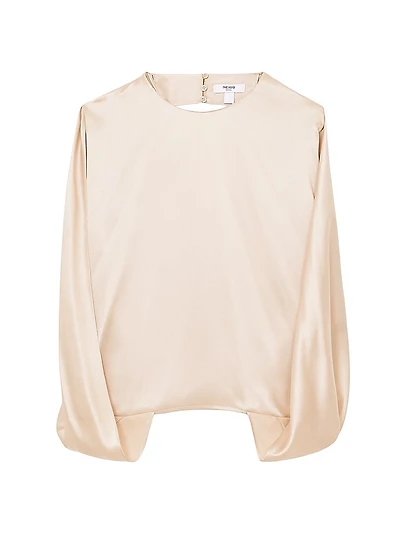 Tayah Draped Silk Top