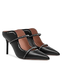 Maureen 85MM Studded Leather Mules