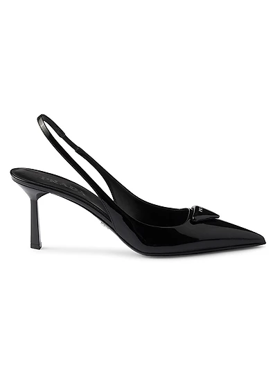 Patent Leather Slingback Pumps