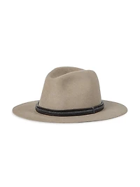 Felt Fedora with Leather and Monili Band