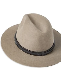 Felt Fedora with Leather and Monili Band