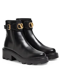 VLogo 55MM Signature Calfskin Ankle Boots