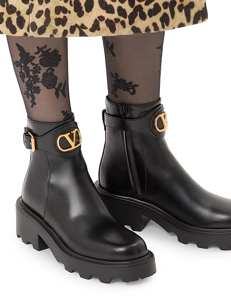 VLogo 55MM Signature Calfskin Ankle Boots