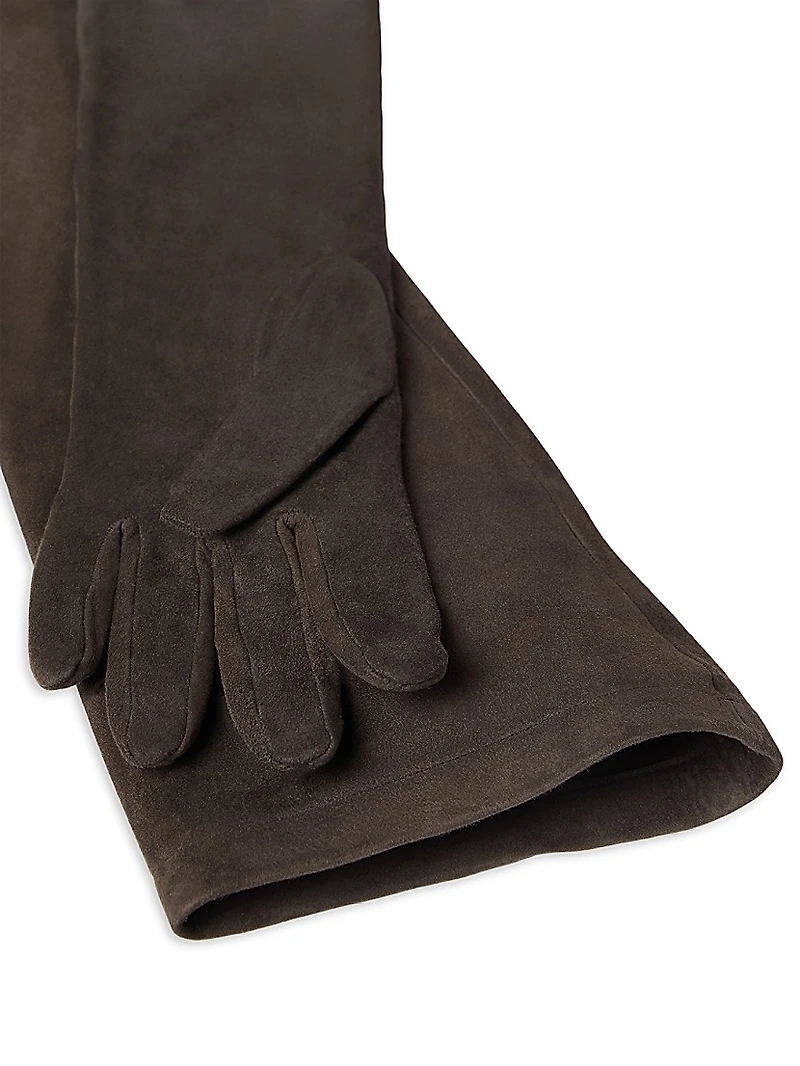 Couture Suede Long Gloves