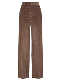 Cotton Corduroy Loose Trousers
