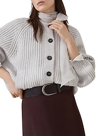 Glossy Grained Calfskin Belt with Shiny Loop