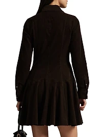 Corduroy Mini Shirtdress