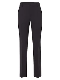 Tropical Luxury Wool Cigarette Trousers with Monili