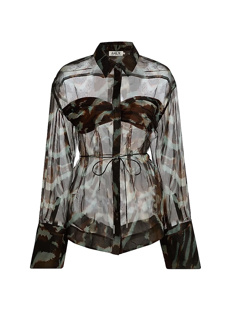 Clea Sheer Silk Blouse