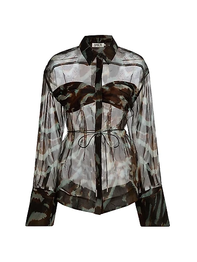 Clea Sheer Silk Blouse