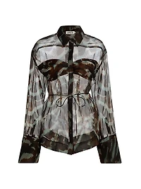 Clea Sheer Silk Blouse