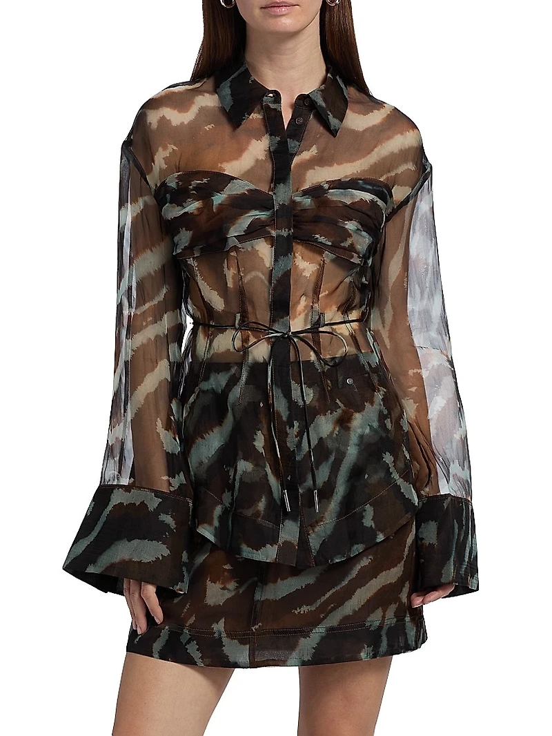 Clea Sheer Silk Blouse