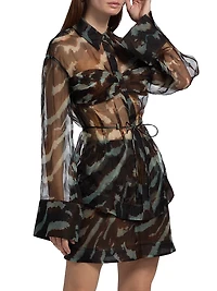 Clea Sheer Silk Blouse