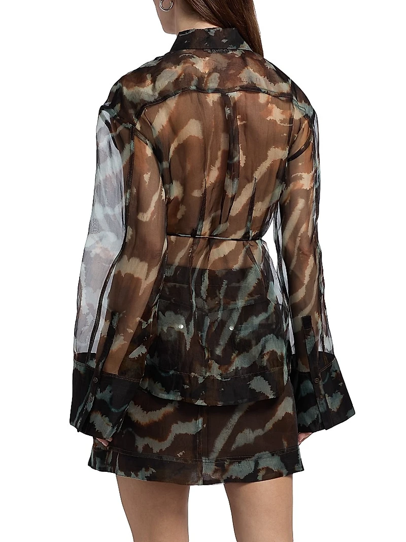 Clea Sheer Silk Blouse