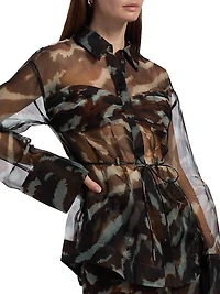 Clea Sheer Silk Blouse