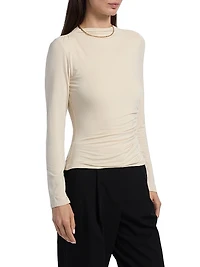 Joelle Fitted Ruched Long-Sleeve Top