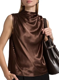 Kaleen Draped Sleeveless Top