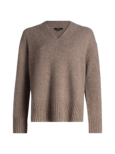 Gisella Cashmere-Silk V-Neck Sweater
