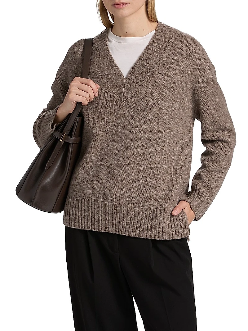 Gisella Cashmere-Silk V-Neck Sweater