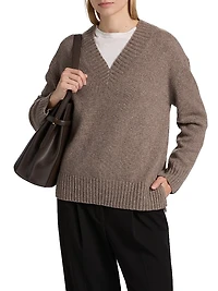 Gisella Cashmere-Silk V-Neck Sweater