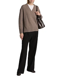 Gisella Cashmere-Silk V-Neck Sweater
