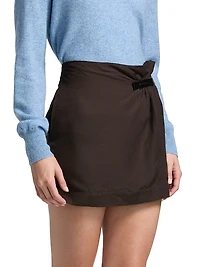 Leather Tab Mini Skirt
