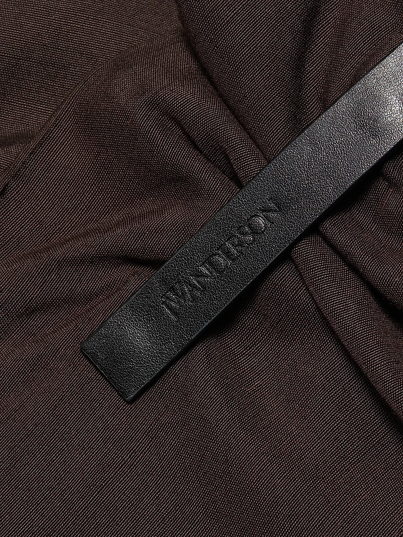 Leather Tab Mini Skirt