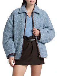 Wool-Blend Fleece Jacket