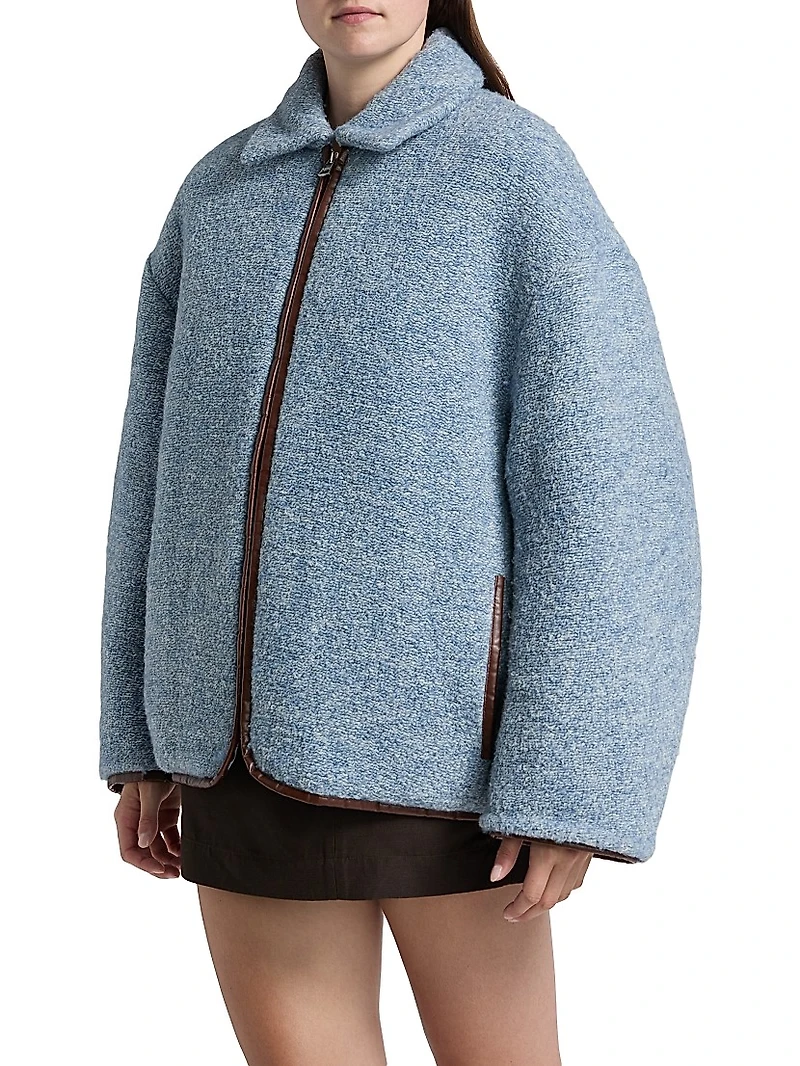 Wool-Blend Fleece Jacket