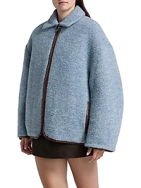 Wool-Blend Fleece Jacket