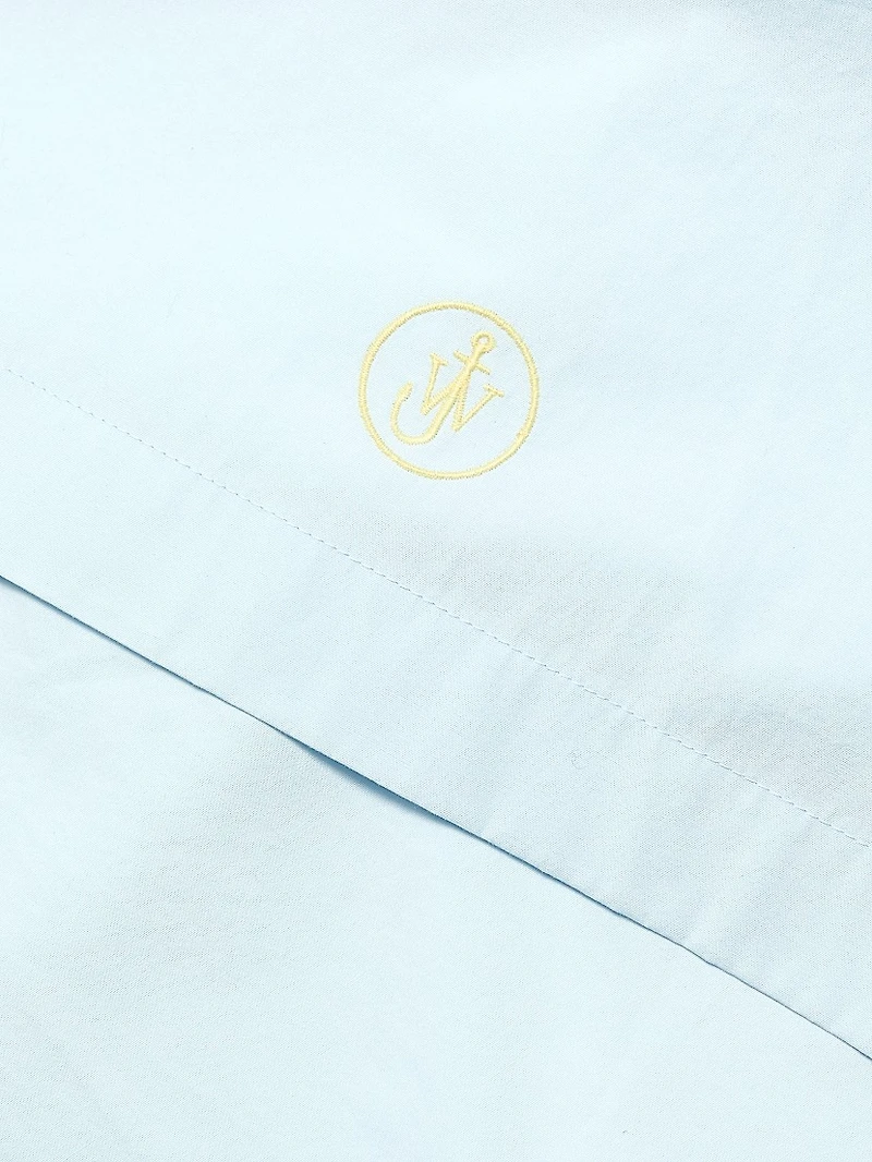 Draped Cotton Peplum Shirt