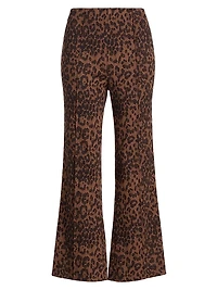 Irina Leopard Jacquard Crop Pants
